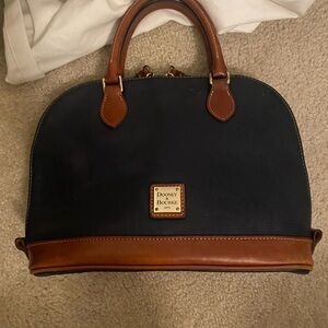 Dooney & Bourke Blue and Tan Satchel